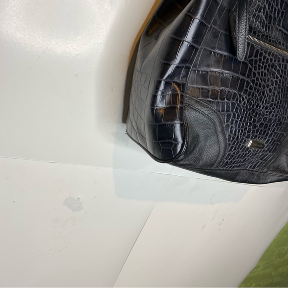 Franco Sarto moc Croc Faux leather shoulder tote handbag NWOT compartments lined - Picture 3 of 10